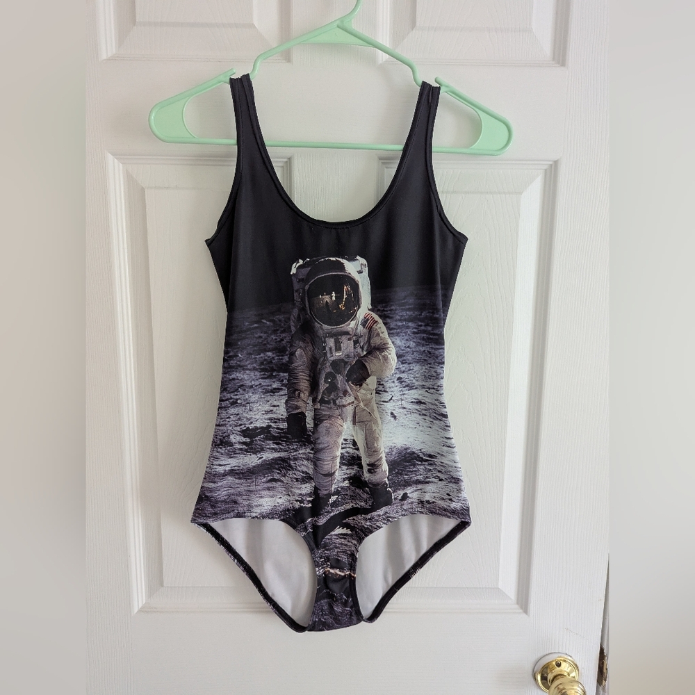 BlackMilk Black Milk Astronaut Print One Piece Swimsuit Size S